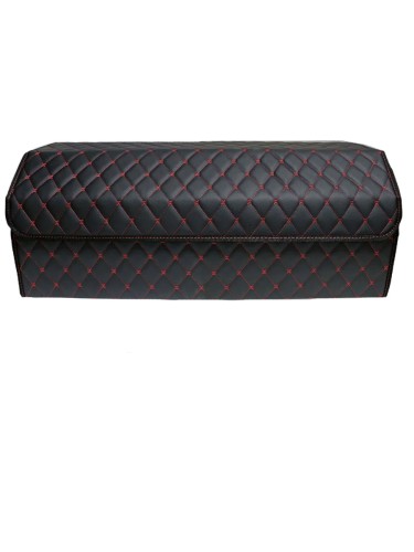 Сумка-органайзер в багажник авто 80*30*35см (фигурный ромб-черный/красный/черный)