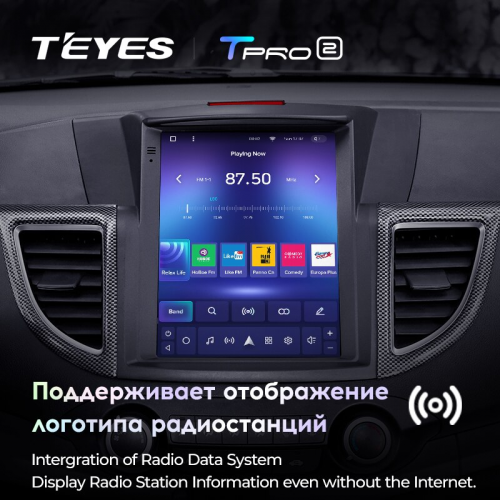 Штатная магнитола Teyes TPRO 2 Honda CRV CR-V 4 RM RE DS 2011-2015