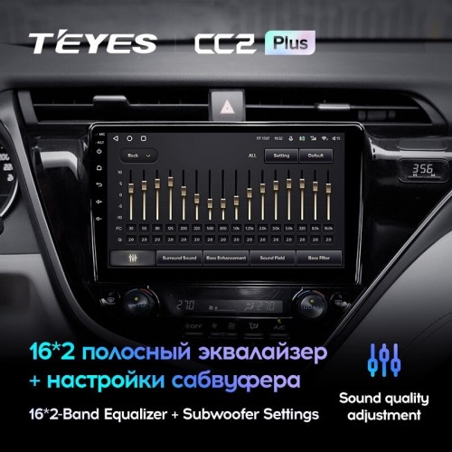 Штатная магнитола Teyes CC2 Plus Toyota Camry 8 XV 70 2017-2020