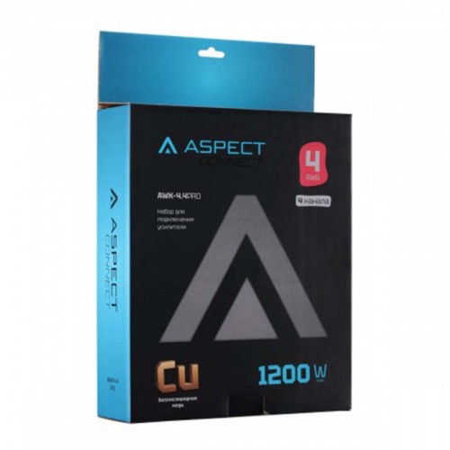Комплект проводов Aspect для подключения 4-х канального усилителя, бескислородная медь (OFC) 4 AWG 4RCA-4RCA