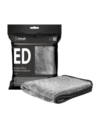 DETAIL "Extra Dry" - микрофибровое полотенце для сушки кузова 50*60см, 550гр/м, серый