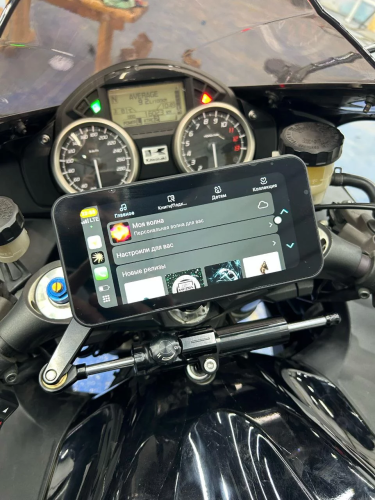 Мото видеорегистратор с 2-мя камерами CarPlay и датчиками давления в колесах