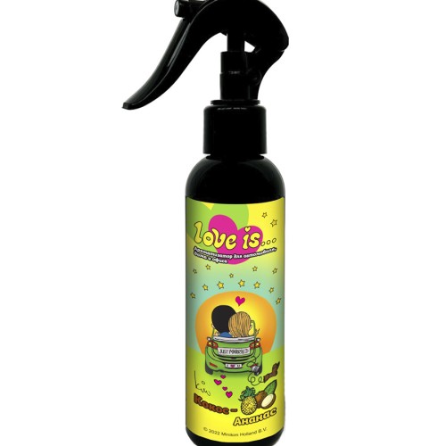 Miodore Love Is - ароматизатор-спрей для салона авто кокос-ананас 130мл