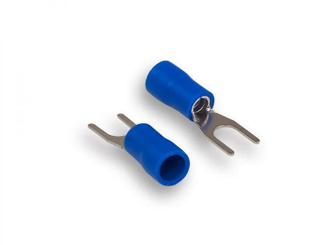 Клемма монтажная Aura ATF-2542 клемма-вилка, синяя (1 шт)
