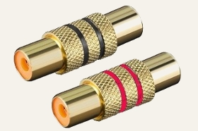 Соединитель кабелей RCA Соединитель кабелей тюльпан одинарный, монокль (1шт)