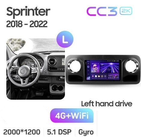 Штатная магнитола Teyes CC3 2K для Mercedes-Benz Sprinter 2018-2022 10"