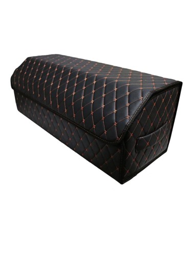 Сумка-органайзер в багажник авто 80*30*35см (фигурный ромб-коричневый/оранжевый/коричневый) 