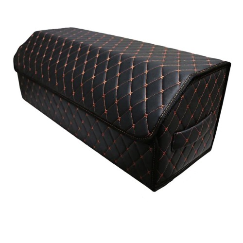 Сумка-органайзер в багажник авто 80*30*35см (фигурный ромб-коричневый/оранжевый/коричневый)