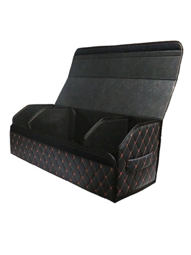 Сумка-органайзер в багажник авто 80*30*35см (фигурный ромб-коричневый/оранжевый/коричневый) 