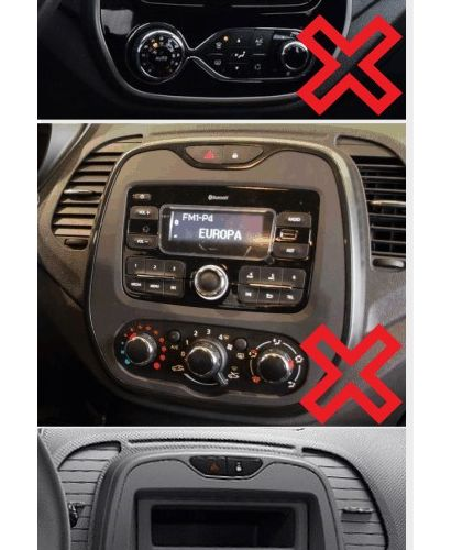 Рамка для установки в Renault Kaptur 2015+ 9" дисплея Авто с кондиционером