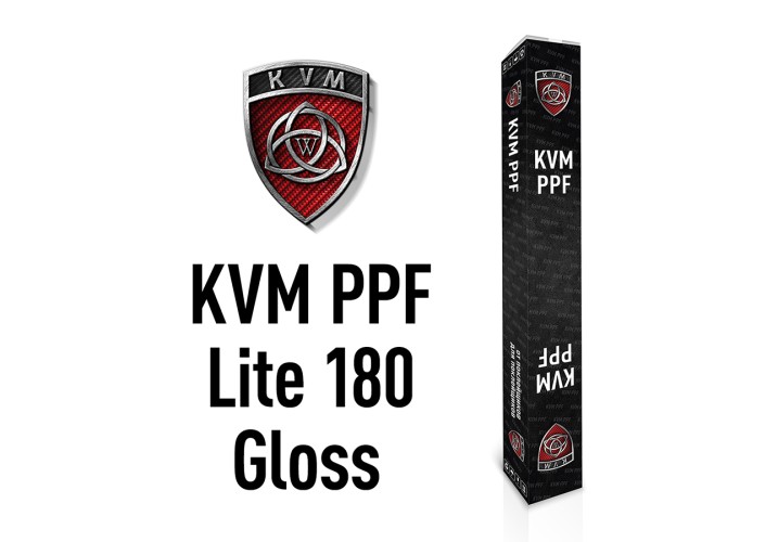 Антигравийная полиуретановая глянцевая пленка KVM TPU PPF Lite 180 1пог. м, ширина 1,52м