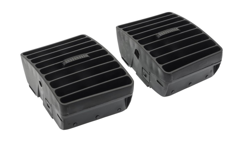 Дефлекторы воздуховодов в Toyota Corolla 2000 - 2007 для рамок 9/10 дюймов (черные, высота 85мм)