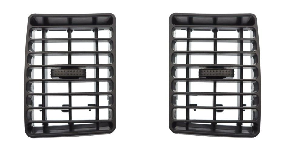 Дефлекторы воздуховодов в Toyota Corolla 2000 - 2007 для рамок 9/10 дюймов (черные, высота 85мм)