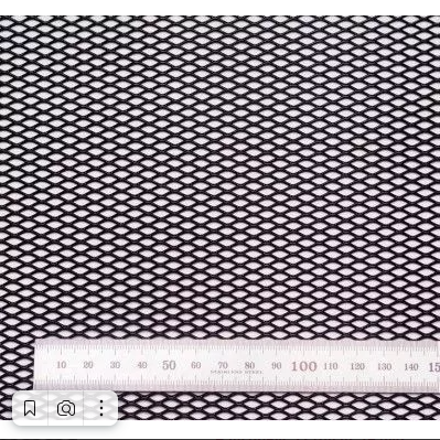 AUDIO NOVA AM124-4x10mm Сетка алюминиевая, лист 120х40см, ячейка 4x10мм, просечка "стреч", цвет чёрн