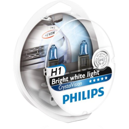 Галогенные лампы Philips H1 Crystal Vision 4300K (пара)
