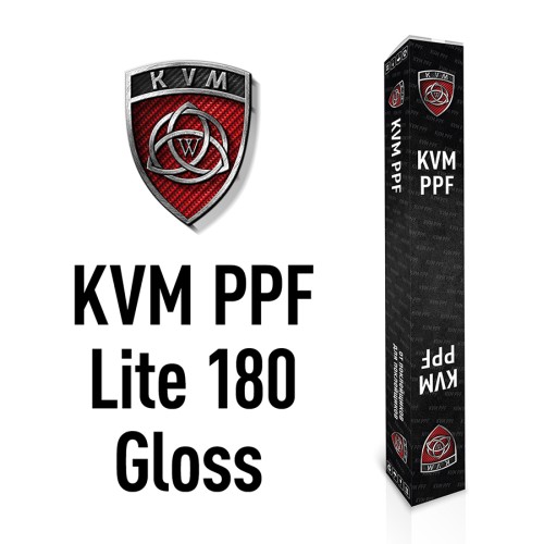 Антигравийная полиуретановая глянцевая пленка KVM TPU PPF Lite 180 1 пог.м, ширина 0,3м