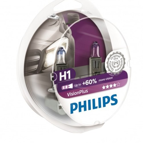 Галогенные лампы Philips H1 Vision Plus 3400K (пара)