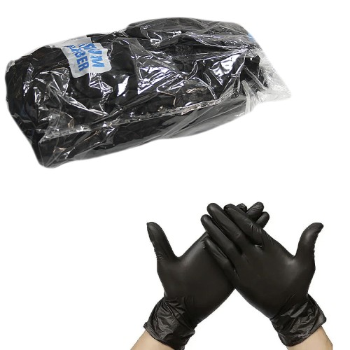 Dry Monster Ngloves - перчатки нитриловые нестирильные универсальные размер M, черный (20пар)