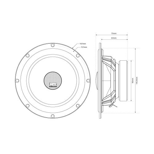 MTX TX465C 2-х полосная коаксиальная акустика 16,5 см (пара)