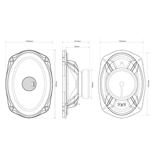MTX TX469C 2-х полосная коаксиальная акустика 6*9" (пара)