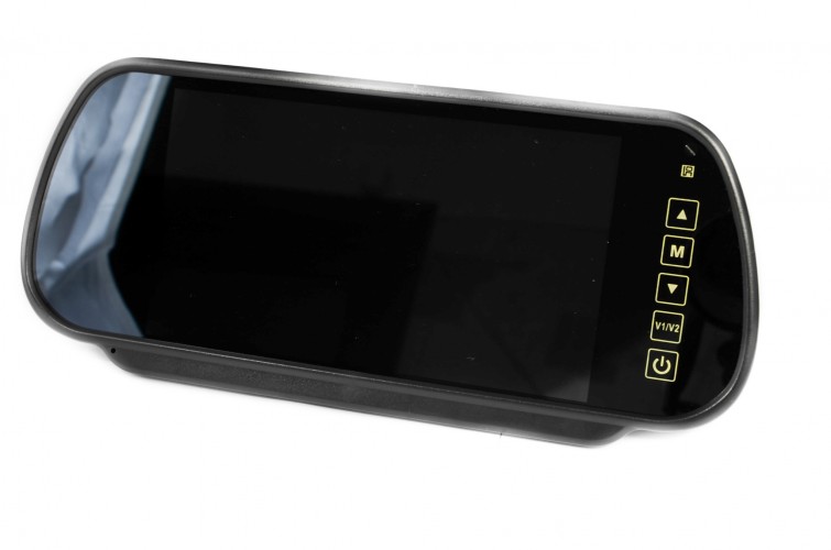 Зеркало заднего вида со встроенным 7-ми дюймовым цветным широкоформатным экраном
