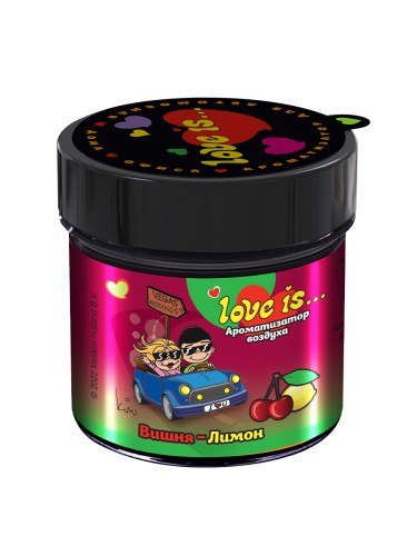 Miodore Love Is - гелевый ароматизатор в авто на приборную панель вишня-лимон 100гр