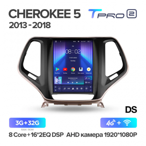 Штатная магнитола Teyes TPRO 2 Jeep Cherokee 5 KL DS 2013-2018