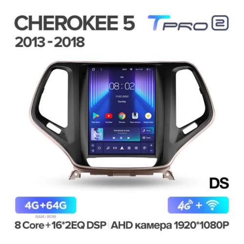 Штатная магнитола Teyes TPRO 2 Jeep Cherokee 5 KL DS 2013-2018