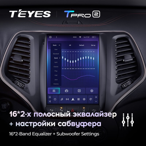 Штатная магнитола Teyes TPRO 2 Jeep Cherokee 5 KL DS 2013-2018