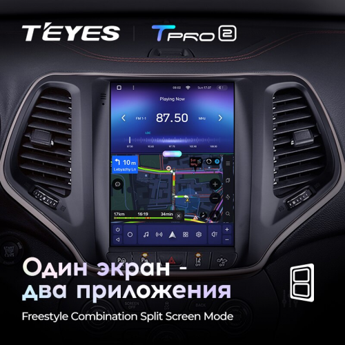 Штатная магнитола Teyes TPRO 2 Jeep Cherokee 5 KL DS 2013-2018