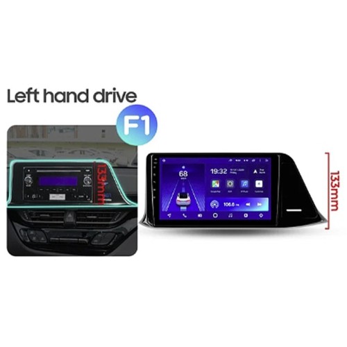 Штатная магнитола Teyes X1 Wi-Fi + 4G Toyota C-HR CHR 2016-2020 9&quot; (1Din) (F1) (2+32Gb)  