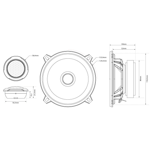 MTX TR50S 2-х полосная компонентная акустика 13 см (комплект)