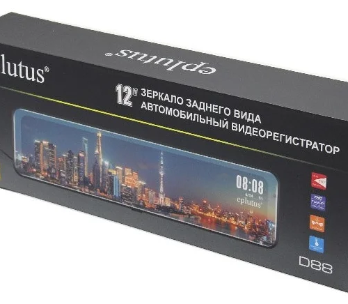 Видеорегистратор Eplutus D88, 2 камеры, черный
