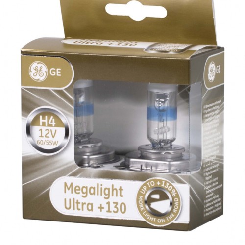 Галогенная лампа Tungsram Megalight Ultra H4 (60/55) P43t 12V 60/55W 3200K (пара)