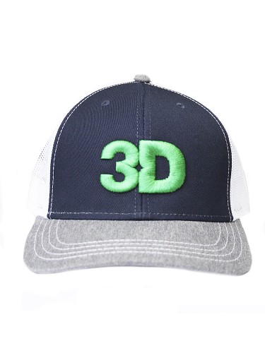 3D кепка с логотипом, с сеткой one size (серый)