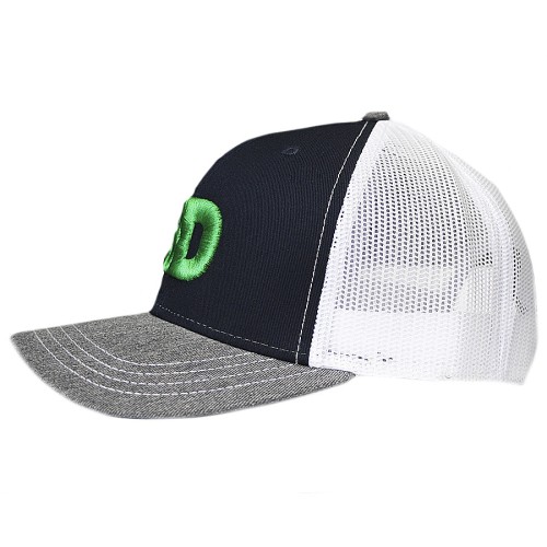 3D кепка с логотипом, с сеткой one size (серый)