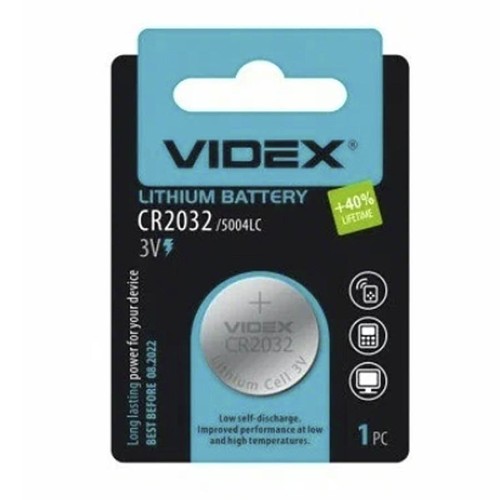 Батарейка литиевая Videx CR2032 BL-5 (1шт)