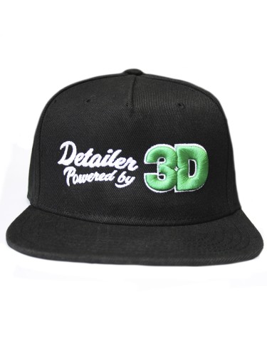 3D бейсболка с логотипом с прямым козырьком, черный one size