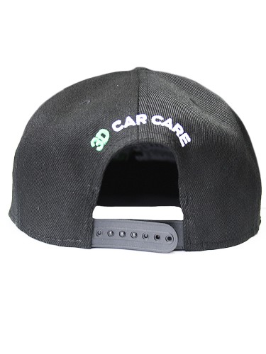 3D бейсболка с логотипом с прямым козырьком, черный one size