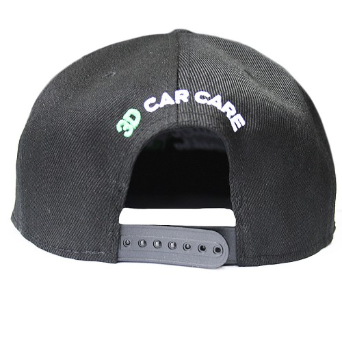 3D бейсболка с логотипом с прямым козырьком, черный one size
