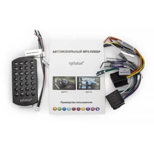 Магнитола (головное устройство) 2Din Eplutus CA712, 7" LCD сенсорный, 800 х 480, MP4/MP5, MP3, SD, USB, AUX, FM, Bluetooth 5.0