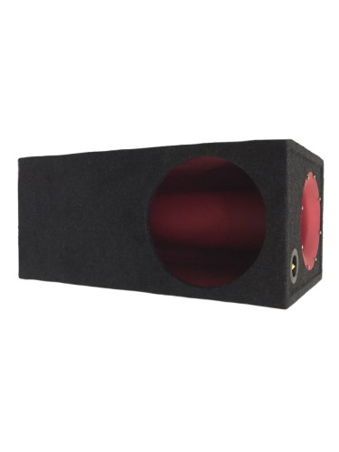 Короб под сабвуфер люкс 12" (30см) с трубой красный 60L (К.3.21)