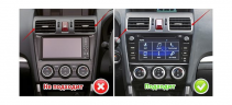 Рамка для установки в Subaru XV, Impreza 2014-2016, Forester 2015-2019 9" дисплея Тип2