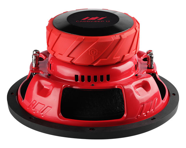 Пассивный автомобильный сабвуферный динамик УРАЛ TT 12 красный