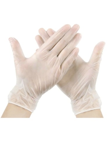 Dry Monster Vgloves - перчатки виниловые нестирильные универсальные размер M, прозрачный (пара)