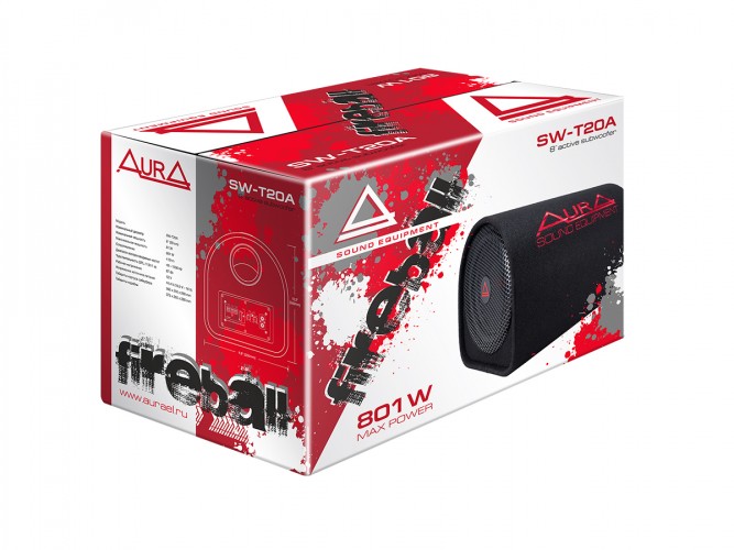 Активный автомобильный сабвуфер Aura SW-T20A