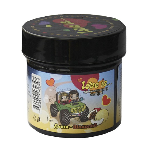 Miodore Love Is - гелевый ароматизатор в авто на приборную панель дыня-шоколад 100гр