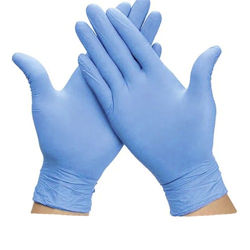 Dry Monster Ngloves - перчатки нитриловые нестирильные универсальные размер L, голубой (пара)