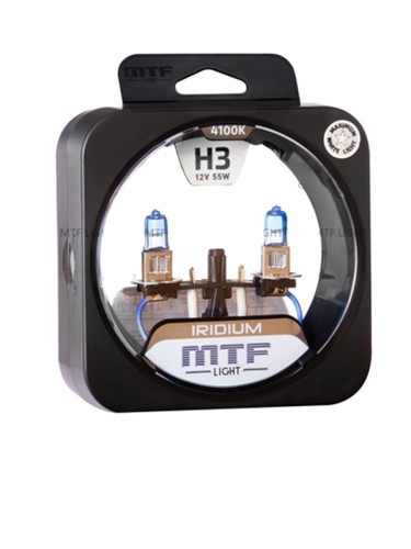 Галогенные автолампы MTF Light Iridium H3 4100K 55W 12V (пара)