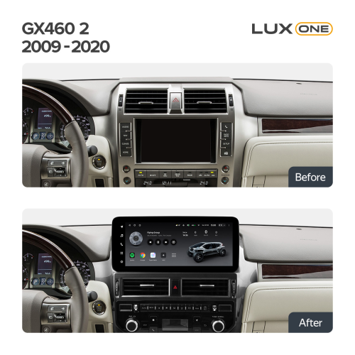Установочный комплект Teyes Тиайс LUX ONE для Lexus GX460 2 J150 2009-2020 12.3″
